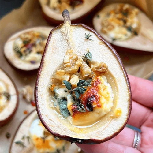 blue cheese Stuffed pears recipe