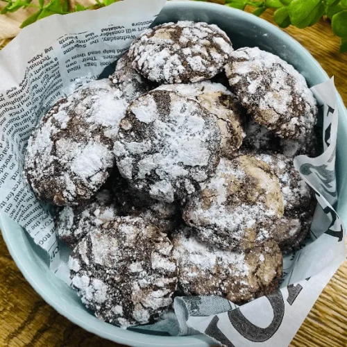 Terrific Gluten Free Chocolate Crackle Cookies recipe