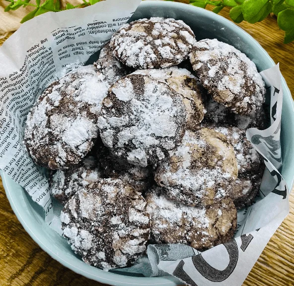 Terrific Gluten Free Chocolate Crackle Cookies recipe