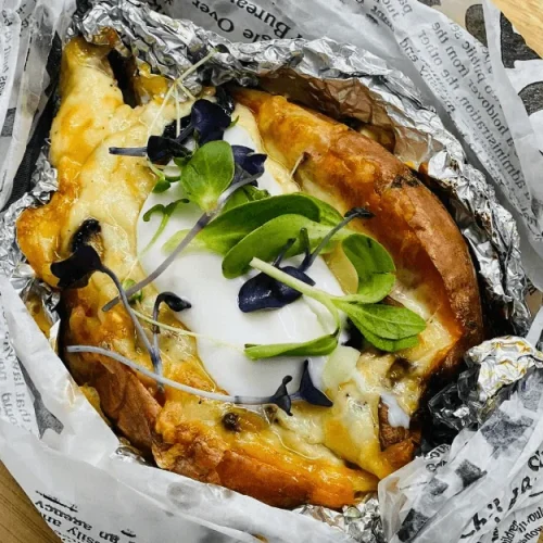 Cheesy Sweet Potato recipe