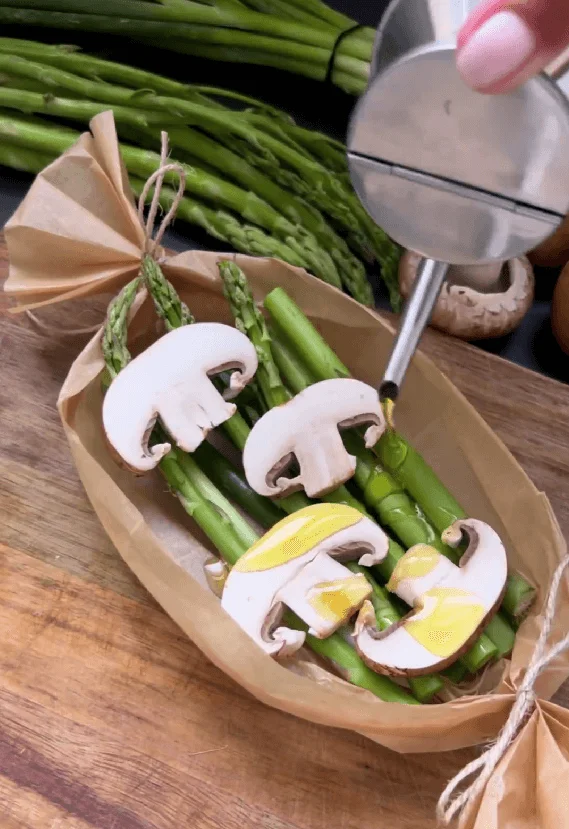Honey Mustard Salmon With Mushrooms And Asparagus - Home Cooks World
