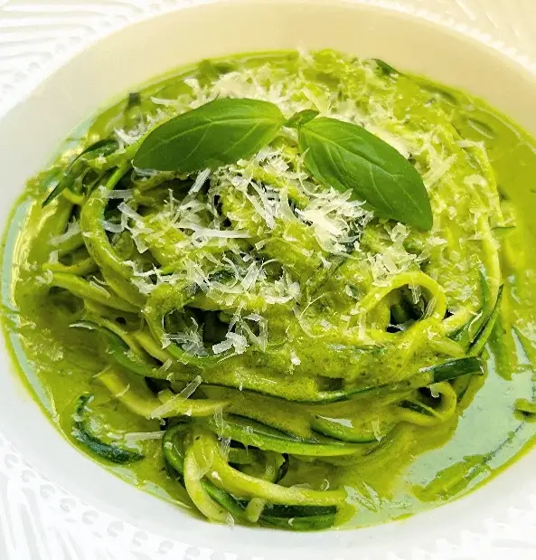 Creamy Pesto Zucchini Pasta recipe