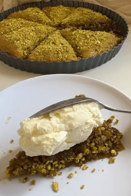 Crispy baklava and ice cream recipe