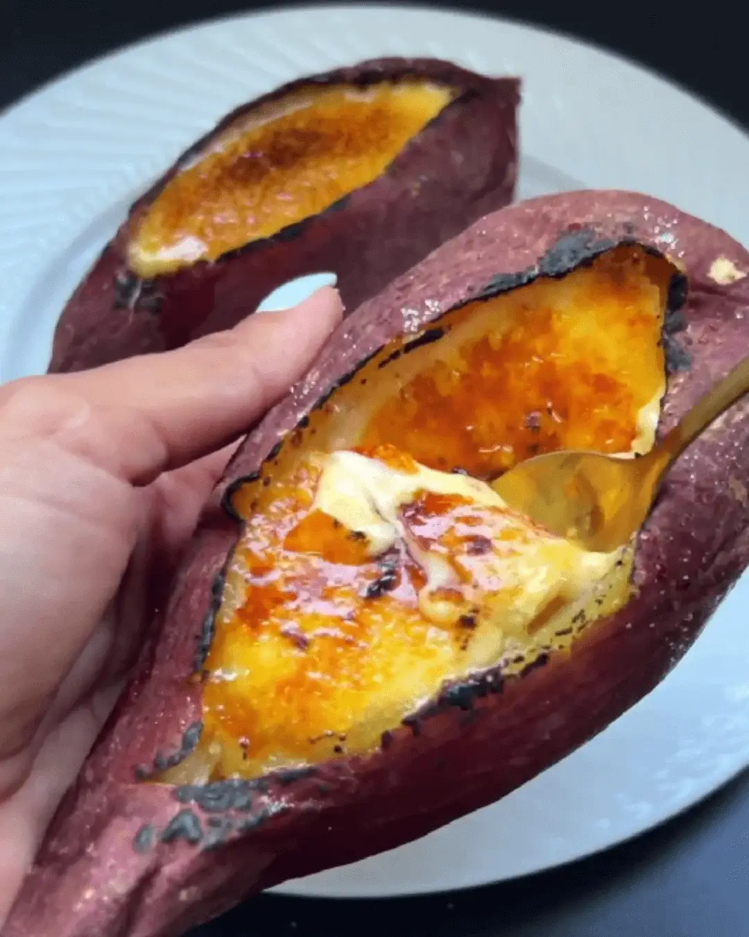 Japanese sweet potato creme brulee recipe