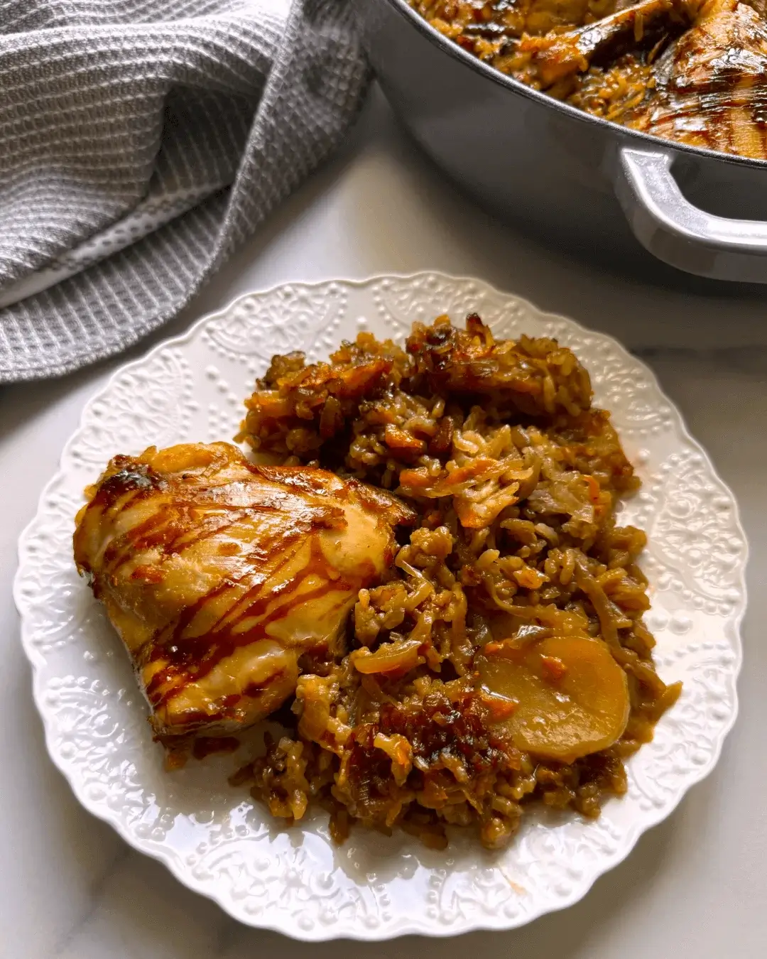 easy chicken thighs and rice recipe