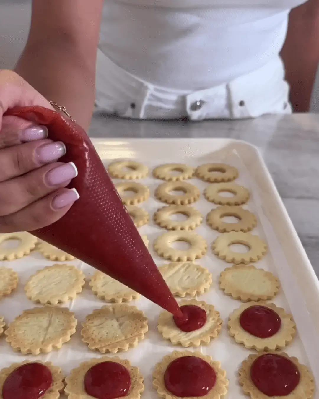 strawberry jam butter cookies recipe