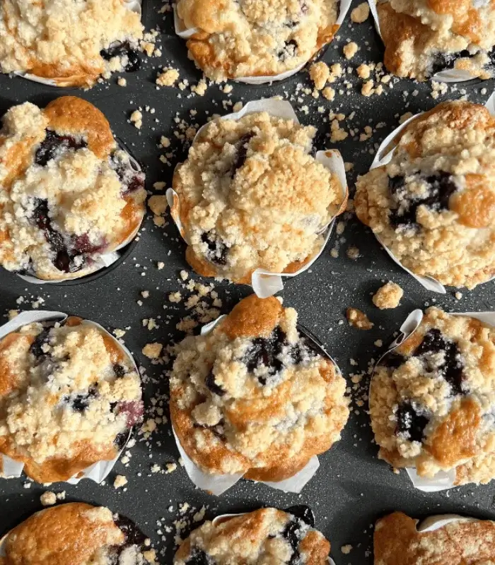blueberry muffins with crumble top recipe