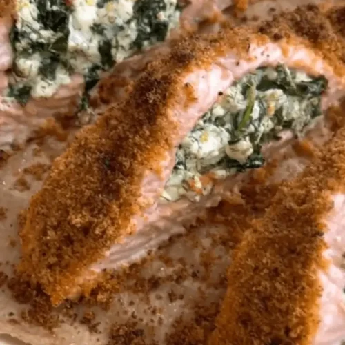 spinach and feta stuffed salmon recipe