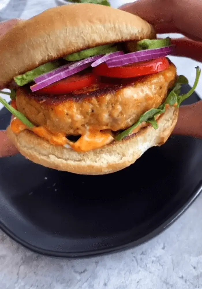 easy salmon burger recipe​