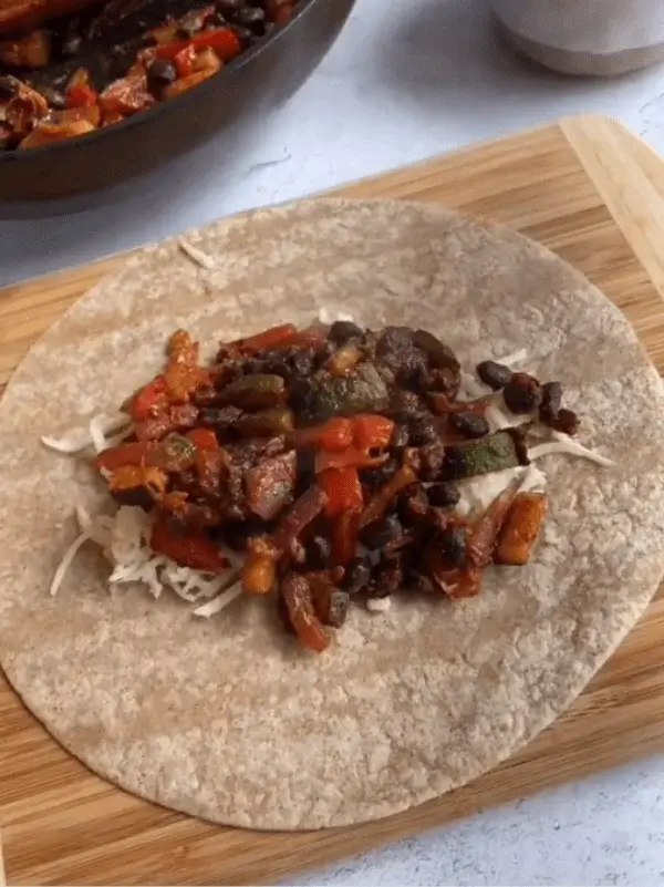 vegetarian black bean burrito recipe