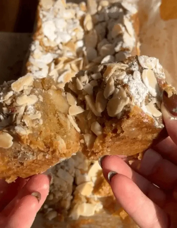 almond croissant blondies recipe