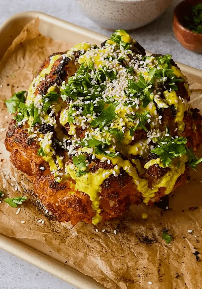 roasted cauliflower head recipe
