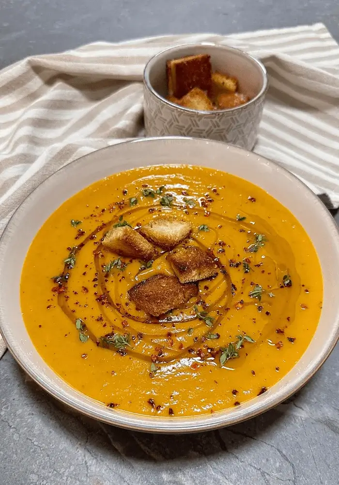 pumpkin sweet potato soup recipe