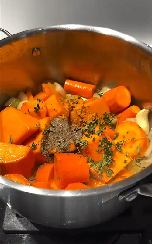 pumpkin sweet potato soup recipe