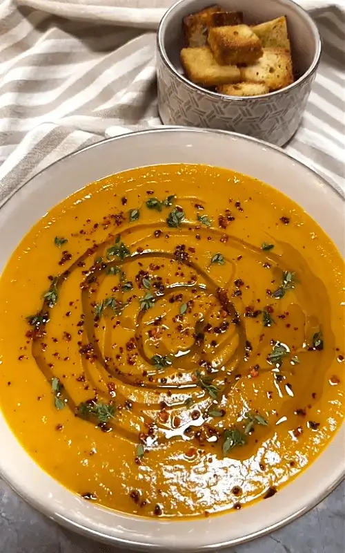 pumpkin sweet potato soup recipe