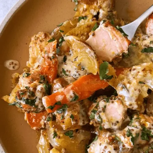 one pan salmon and veggies recipe