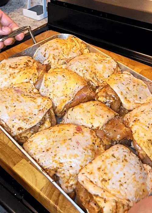garlic parmesan chicken thighs recipe