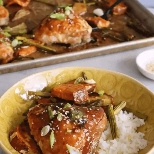 sheet pan chicken thighs and veggies recipe