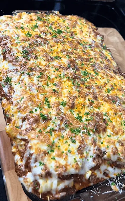 baked ziti with ground beef and ricotta recipe