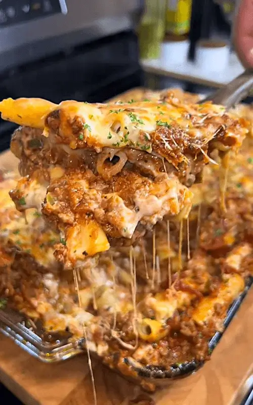 baked ziti with ground beef and ricotta recipe