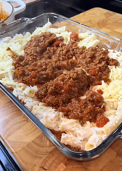 baked ziti with ground beef and ricotta recipe