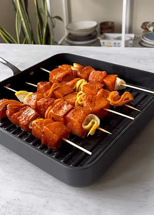 grilled salmon skewers recipe