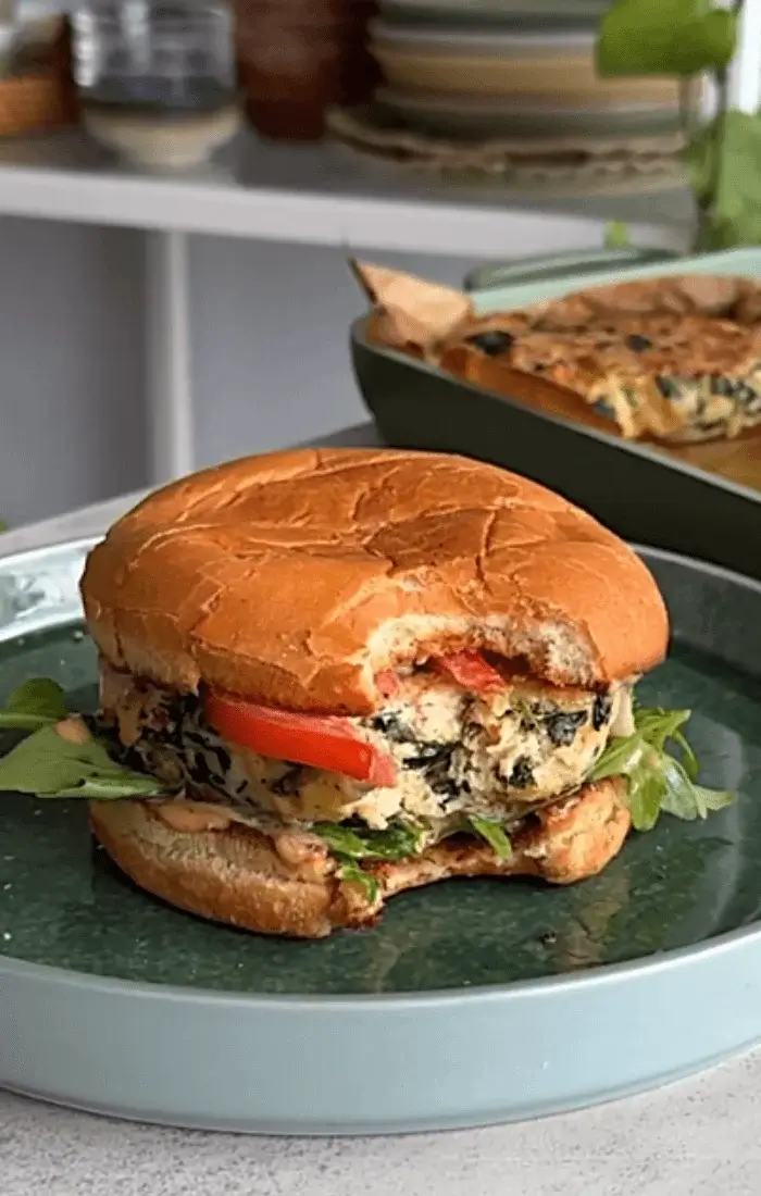 chicken spinach burgers recipe