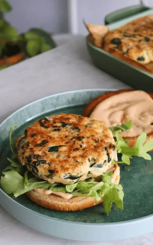 chicken spinach burgers recipe