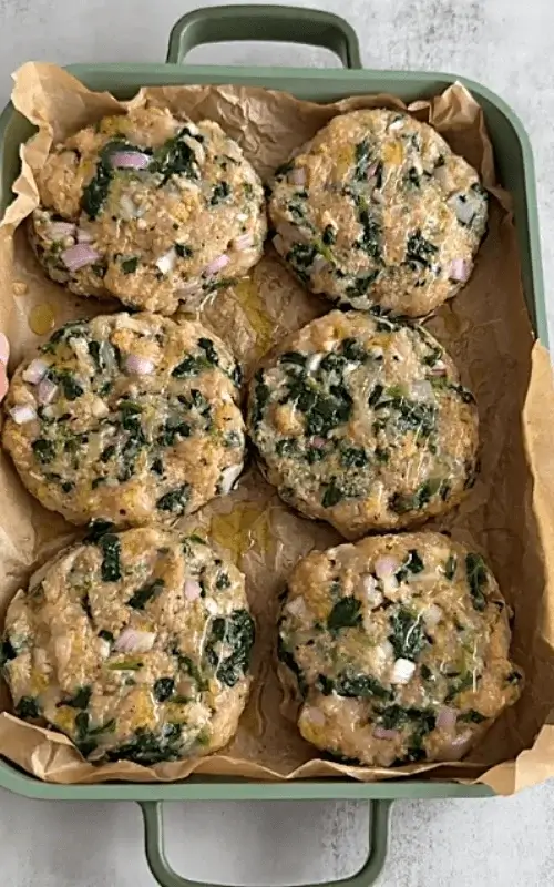 chicken spinach burgers recipe