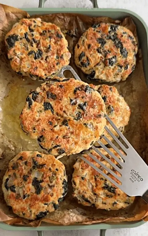 chicken spinach burgers recipe