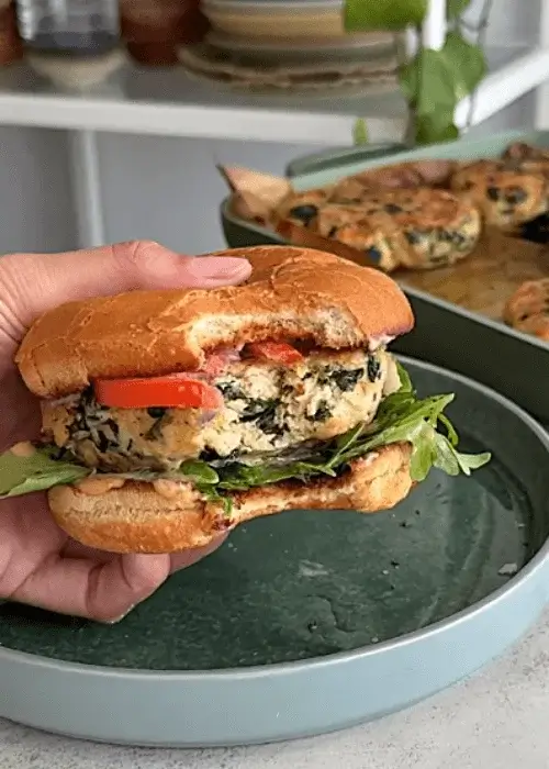 chicken spinach burgers recipe