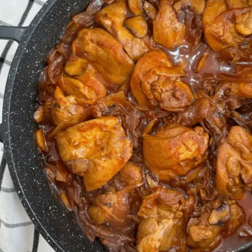 chicken with mushrooms and onions recipe