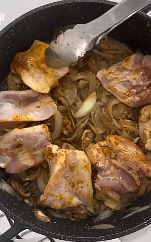 chicken with mushrooms and onions recipe
