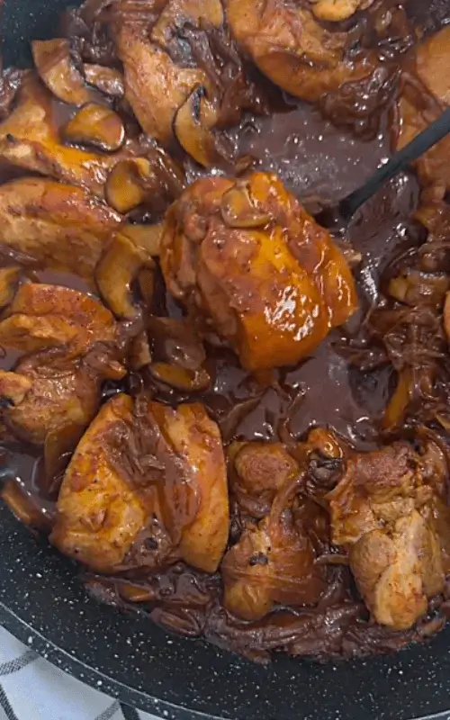 chicken with mushrooms and onions recipe