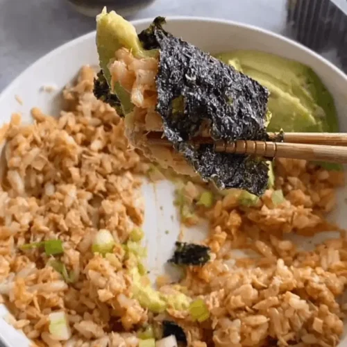 avocado salmon rice bowl recipe