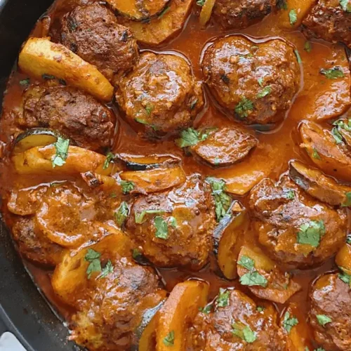 beef meatballs and potatoes recipe
