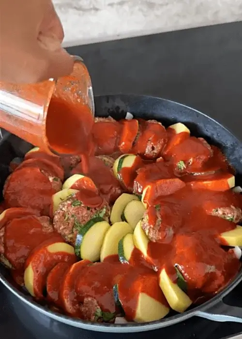 beef meatballs and potatoes recipe